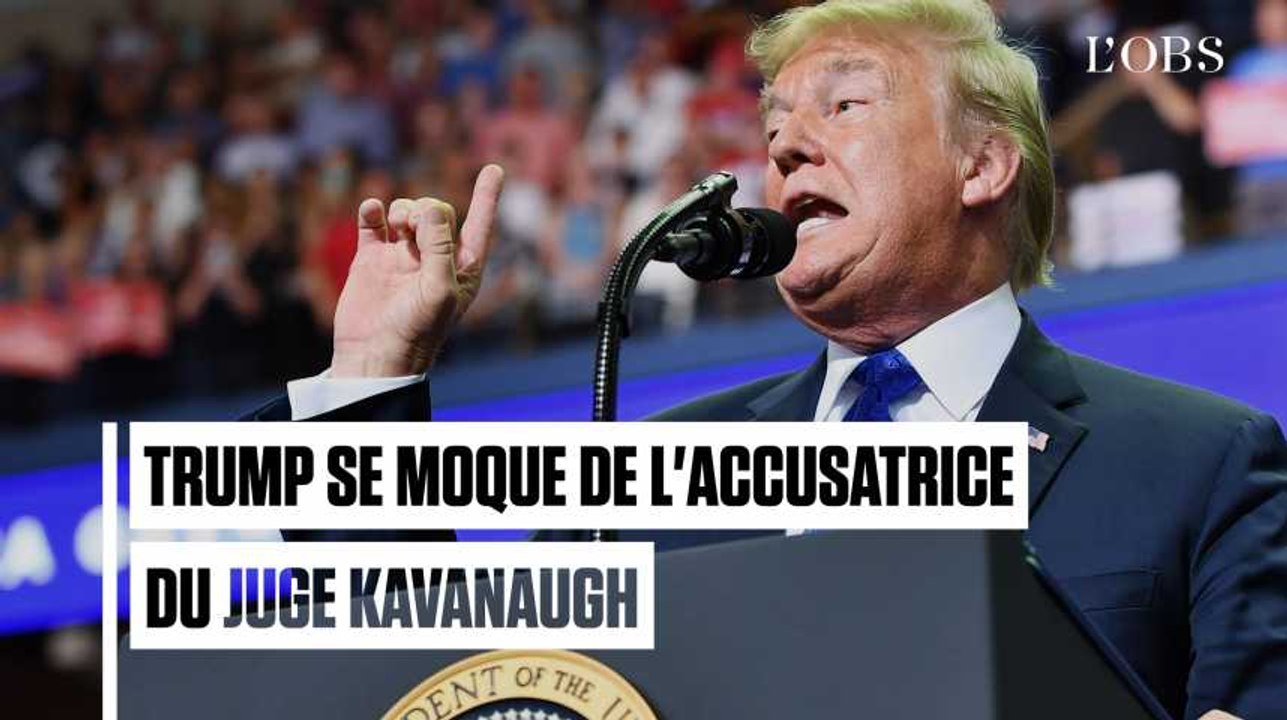 En plein meeting, Donald Trump tourne en dérision les accusations de Christine Blasey Ford