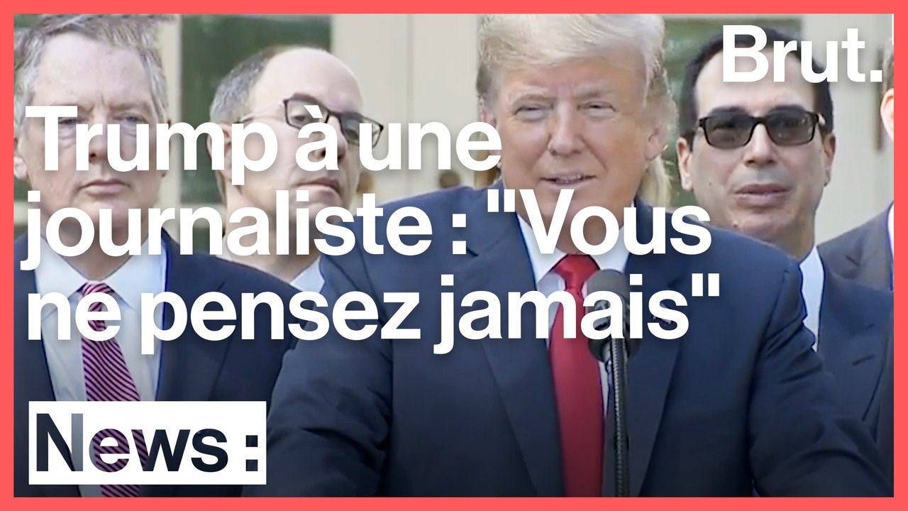 Donald Trump à une journaliste : "Vous ne pensez jamais"