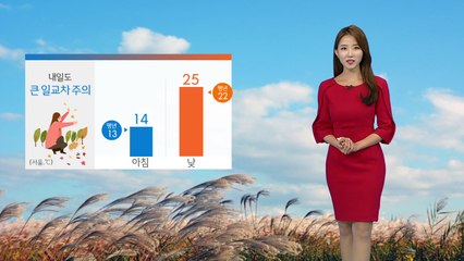 [날씨] 내일도 큰 일교차 주의...낮부터 전국 구름 많음 / YTN