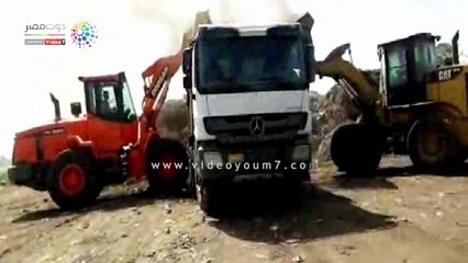 إزالة مقلب القمامة الوسيط بالشيخ زياد بمغاغة