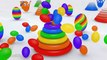Learn Colors for Toddlers 3D Rainbow Donut Mountain Surprise Eggs Ball Show for Ki