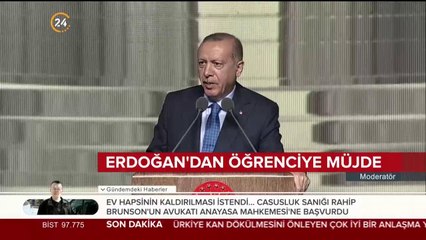 Erdoğan'dan öğrenciye müjde