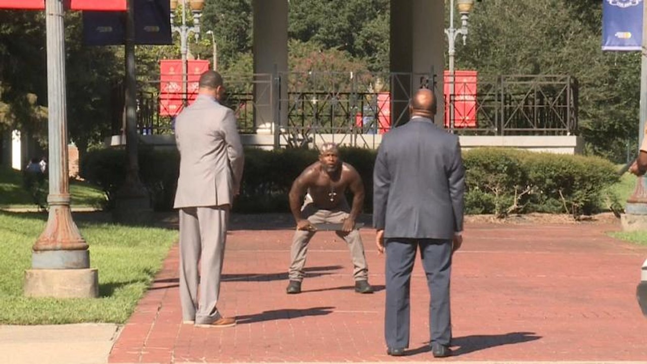 Прогулка в парке с мачете