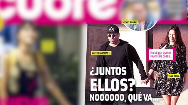 Bustamante y Yana Olina, como una pareja de la mano pasean su amor