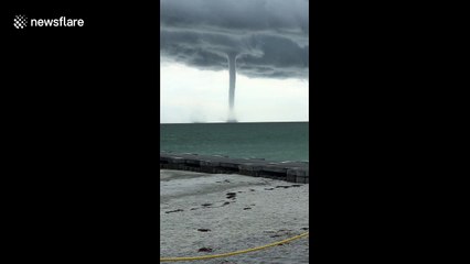 Twin waterspouts seen off Florida coast