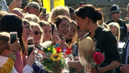 Adoring fans meet Prince Harry and Meghan in Brighton