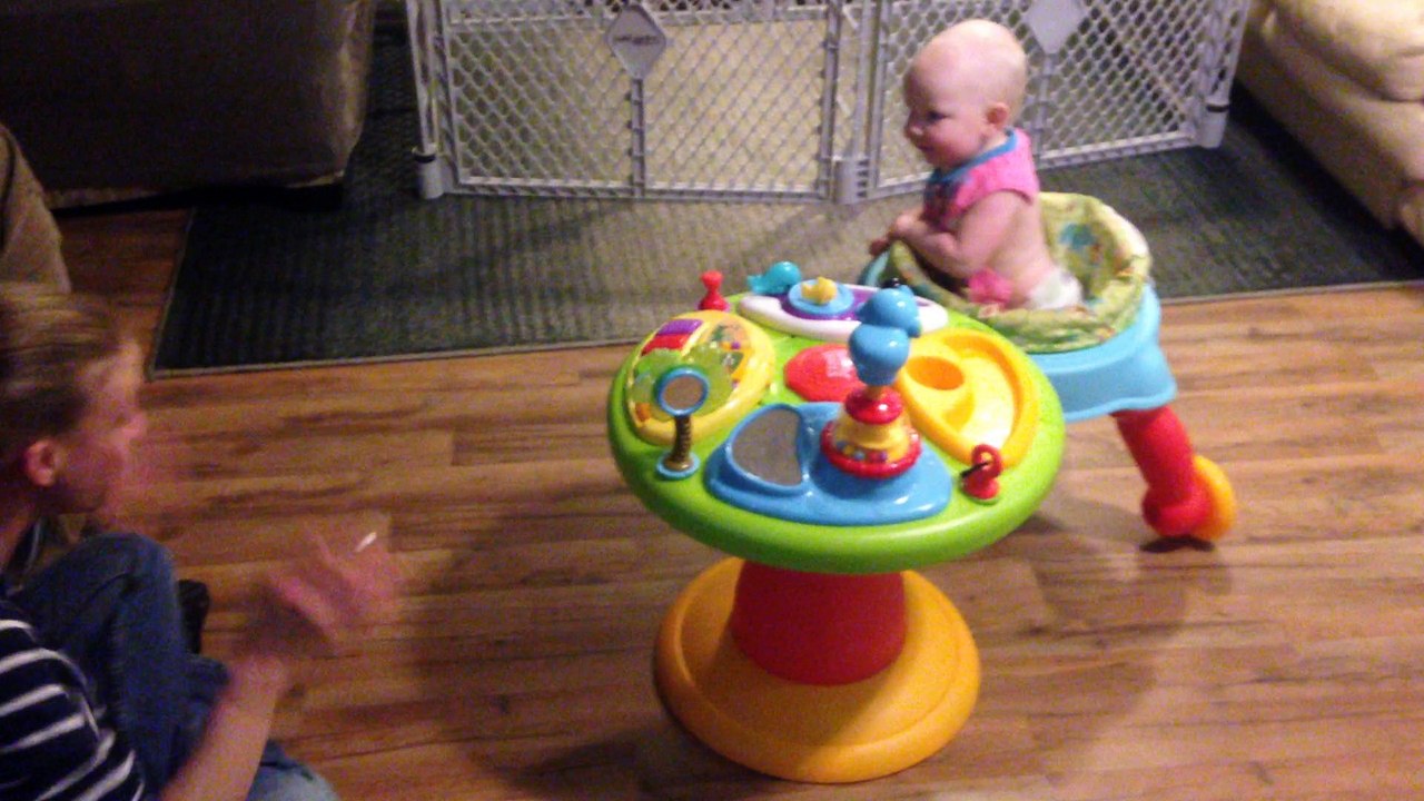 Jacey giggles at her Mommy