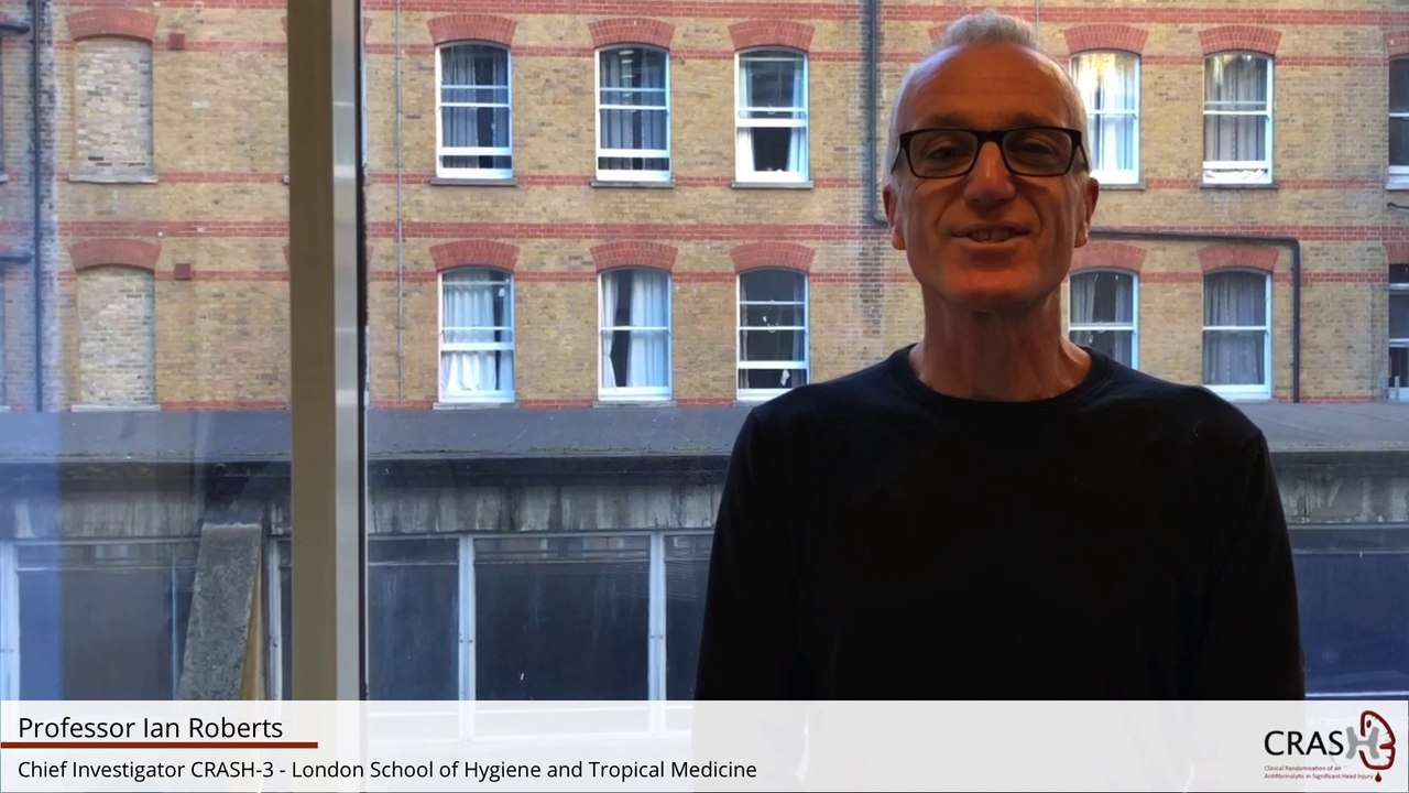 Ian Roberts (CRASH-3 CI) thanks collaborators