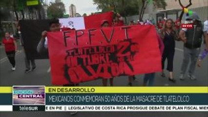 México: gran marcha en conmemoración de la masacre de Tlatelolco