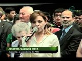 Josefina Vázquez Mota reta a sus contrincantes a realizarse exámenes toxicológicos.
