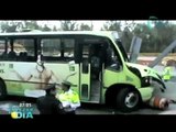 Choque de autobús deja 15 lesionados en Periférico