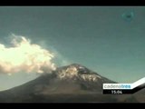 El volcán Popocatépetl en alerta amarilla debido a sus constantes exhalaciones