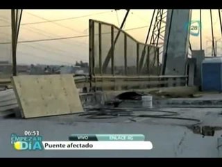 Reparan puente en Zaragoza tras los daños por el sismo