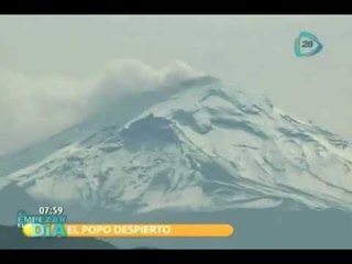 El Popo despierto. Registra volcán exhalaciones