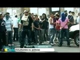 La violencia se desata entre estudiantes y policias en Michoacán