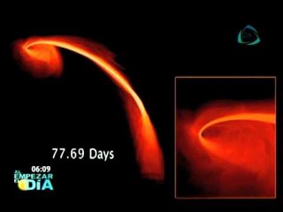 Agujero negro devora a una estrella