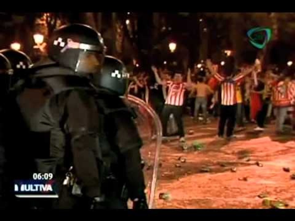 Festejo violento en Madrid tras título del Atlético