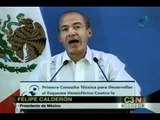 Felipe Calderón calificó al crimen organizado como una amenaza a la democracia