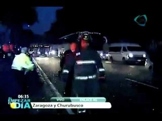 Colisión vehicular deja 3 heridos en Churubusco