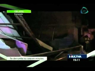 Se derrumba la casa de una familia en minutos