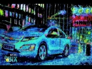 El 'Pop Bang Auto Drawings', trazos con coches de juguete teledirigidos