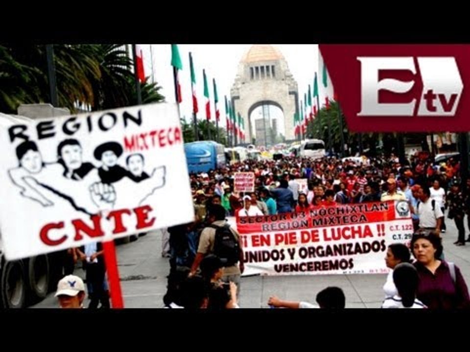 Maestros marchan rumbo a Segob /Titulares de la tarde con Mariana y Kimberly