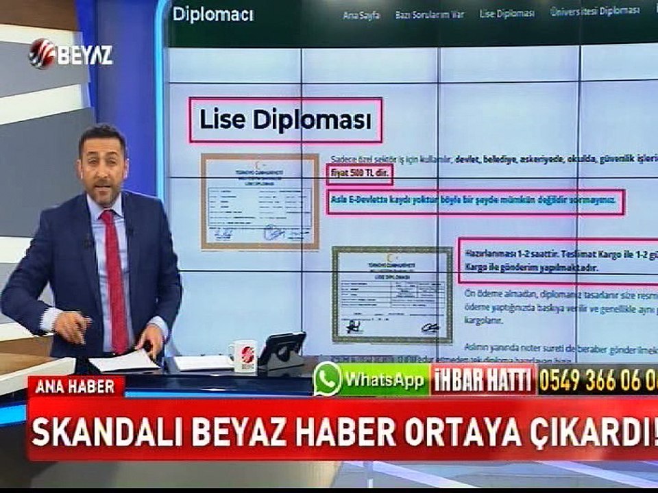 Skandalı Beyaz Haber ortaya çıkardı