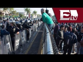 CNTE amaga el aeropuerto por tercera vez y deja a un policía en coma / Vianey Esquinca