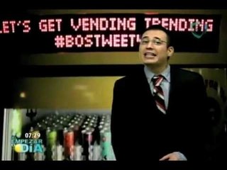 Máquina expendedora 'regala' bebidas a cambio de 'tuits'