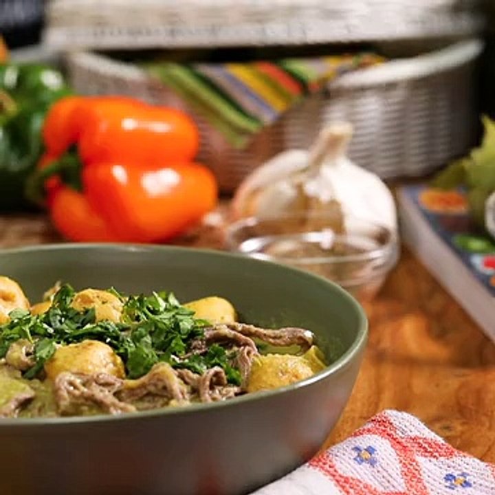 Green Chile Beef and Potatoes