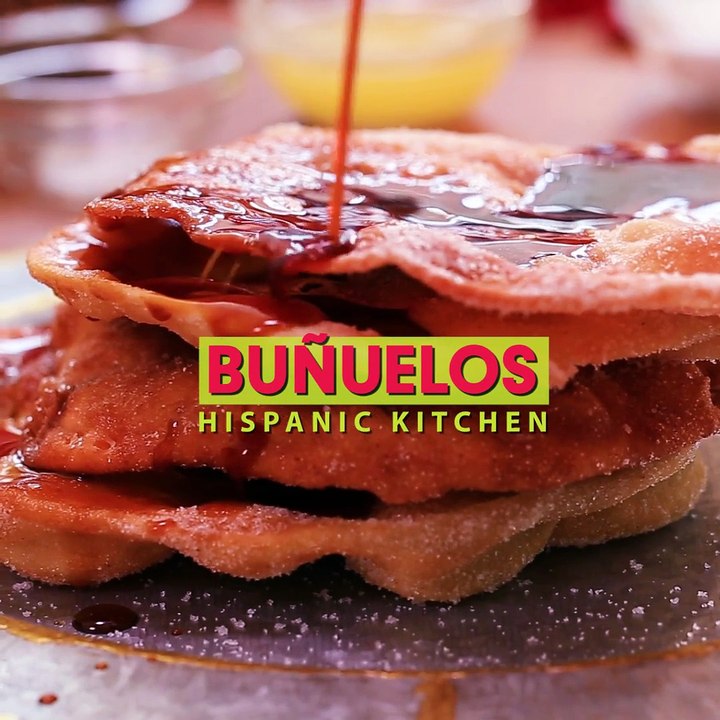 Buñuelos with Piloncillo Syrup