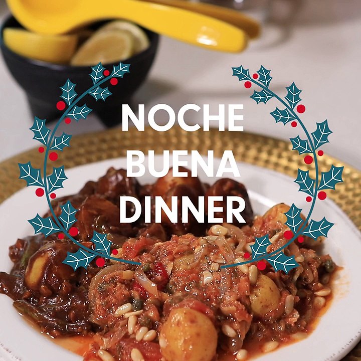 Noche Buena Bacalao a la Vizcaína with Potatoes, Nopales and Mole