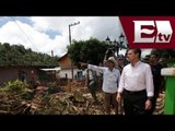 Peña Nieto supervisa labores de reconstrucción en Chilpancingo / Mariana y Kimberly