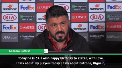 Gattuso uses press conference to wish Ibrahimovic happy birthday