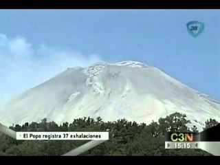 El volcán Popocatépetl registró 37 exhalaciones