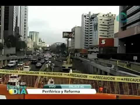 Reportan tráfico vial por reducción de carriles en Periférico