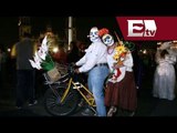 Catrinas pasearon en bicicleta por la ciudad de México / Comunidad con Jazmín Jalil
