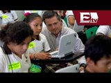 Enrique Peña Nieto hace entrega de equipos de computo en Tabasco