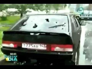 Sorprende a Rusia granizos del tamaño de un huevo