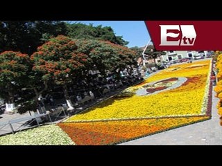 Tapete monumental en honor a José Guadalupe Posada: Atlixco, Puebla / Mariana H y Kimberly Armengol