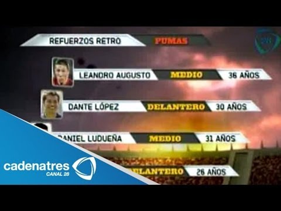 Dante López y Leandro Augusto regresan a Pumas; Ludueña y Sosa refuerzan plantel