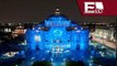 Monumentos del Zócalo son iluminados de azul por el día mundial contra la diabetes/ Jazmín Jalil