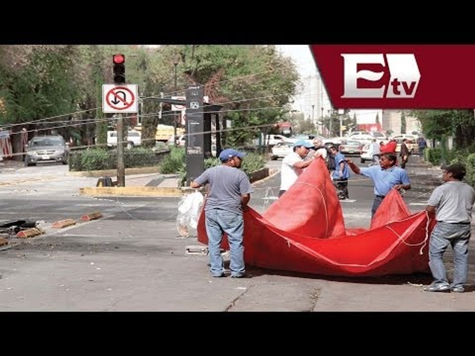 CNTE reduce plantón pero no se va de la Ciudad...