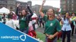 Capitalinos gozan en el Zócalo tras el triunfo de México frente a Croacia