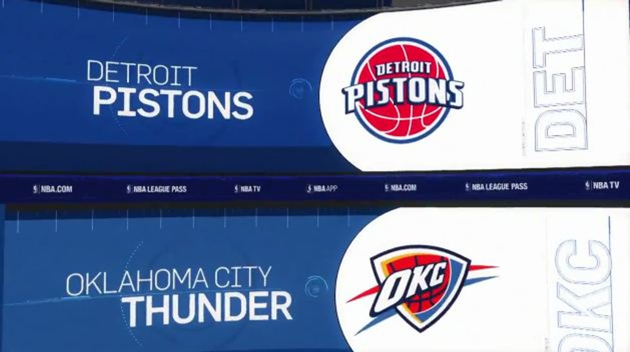 Detroit Pistons vs Oklahoma City Thunder Live stream NBA 2018