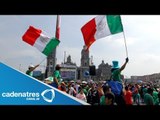 De la alegría a la tristeza en el Zócalo capitalino tras eliminación de México