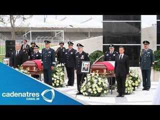 Ofrecen homenaje póstumo a policías accidentados en Guerrero