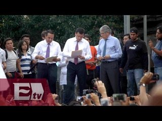Osorio Chong recibe pliego petitorio de alumnos del Politécnico/ Titulares