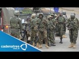Militares revisan el inmueble involucrado en el ataque terrorista en Kenia