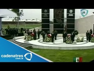 Realizan homenaje a policías fallecidos en el helicóptero que se desplomo en Guerrero